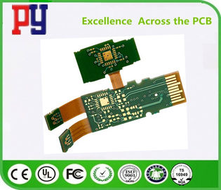 Green Solder Mask Rigid Flex Circuit Boards , Pcb Printed Circuit Board Lead Free